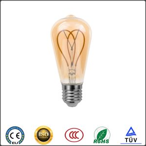 ST64 led filament bulb(heart-shaped)
